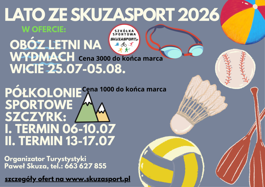 Zaplanuj LATO 2026 z ekipą SKUZASPORT!