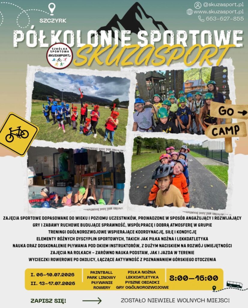 PÓŁKOLONIE NA SPORTOWO W SZCZYRKU